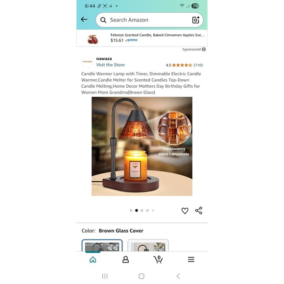 Candle Warmer Lamp with Timer Dimmable Electric Candle Warmer Candle Melter New - Picture 6 of 6